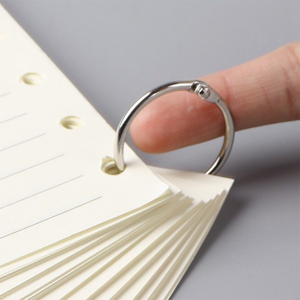 20 Pak Bogbinder Ringe Kontor Metal Løse Blade Ring Nøglering