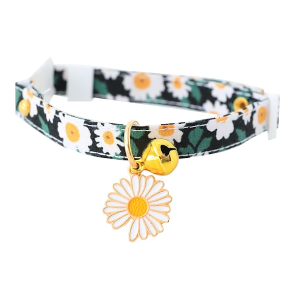 Hundehalsbånd til damer med hurtigspænde og bløde blomster, velegnet til små og mellemstore hunde