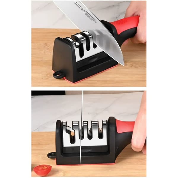 Professional Knife Sharpener, Sharpener, Scissor Sharpener with Non-Slip Base for Restoring and Polishing Knives and Scissors (2355.7cm)
