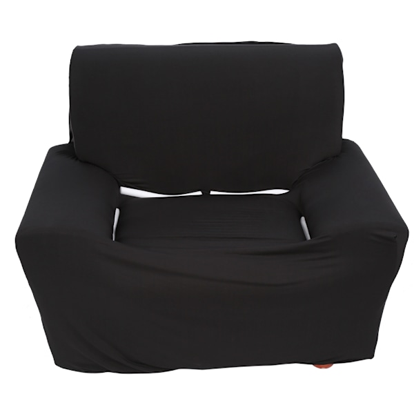 Soffaöverdrag Stretch Elastiskt Tyg Skyddsskydd Solid En Sitsplats Svart 90~140cm