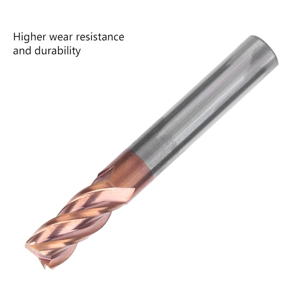 End Mill Sæt Bronze Flere Nano-belagte 55HRC 4 Skær Fræser 8x3Cx8Dx50L (5 stk)