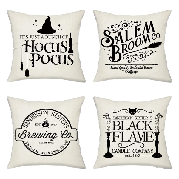 4pcs Halloween Pillow Sets Home Decor Sofa Waist Cushion Pillow