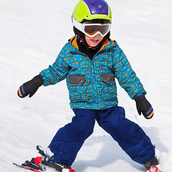 Vinterbarnens Snövant Unisex Vattentäta Skidvantar Varma Vinterhandskar