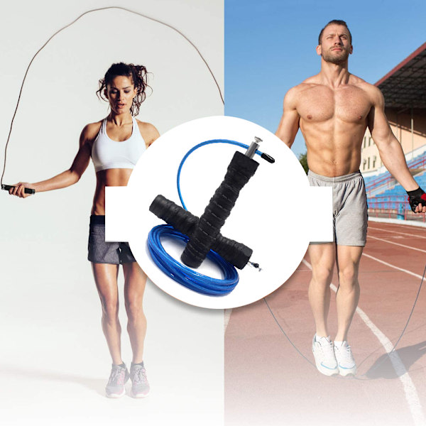 Snabbhopprep, Justerbara Hopprep med Kullager, för Vuxen Fitness, Träning, Boxning, MMA