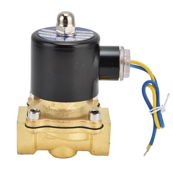 2W‑200‑20 G3/4in Solenoidventil i messing, normalt lukket, elektrisk solenoidventil for vann, luft, gass, DC24V
