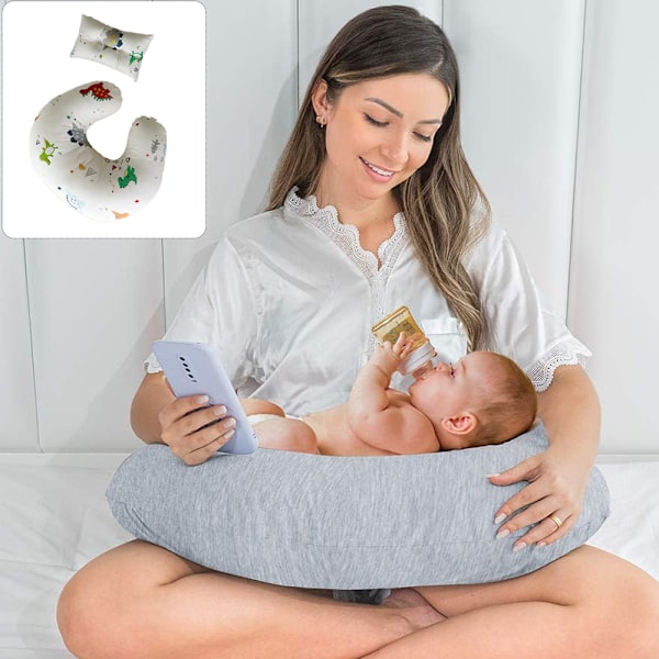 Amningskuddeöverdrag och amnings- och flaskmatningslokalisator, stöd för bebis