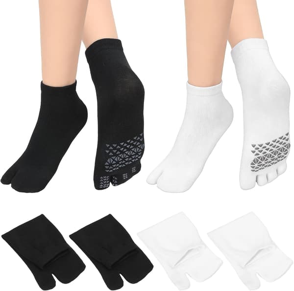 4 par japanske Tabi-sokker for unisex menn kvinner