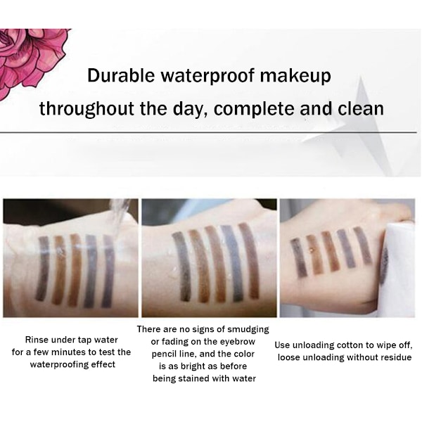 Øjenblyant, ColorStay Øjenmakeup, Vandfast, Smudssikker, Langvarig Øjenbryn Tegn og Fyld Øjenbryn Værktøj