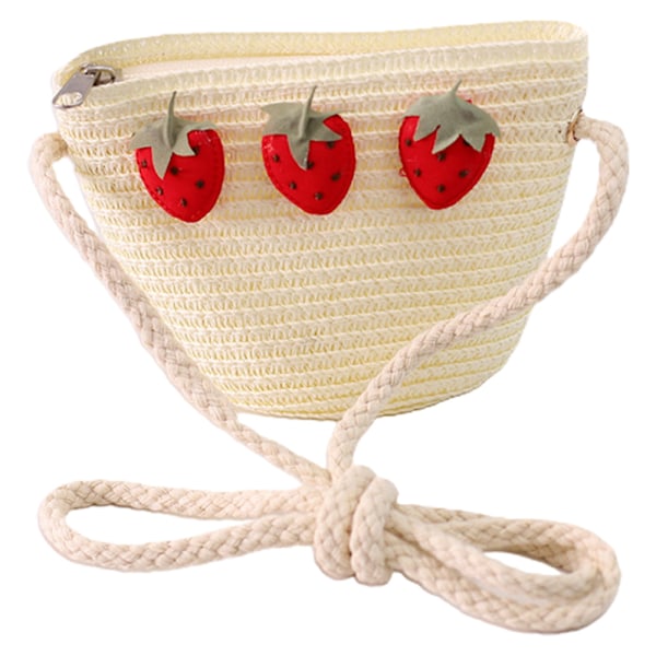 Halm-flettet Taske Mini Crossbody Taske Sød Pige Lille Frisk Solsikke Baby Dekorativ Taske
