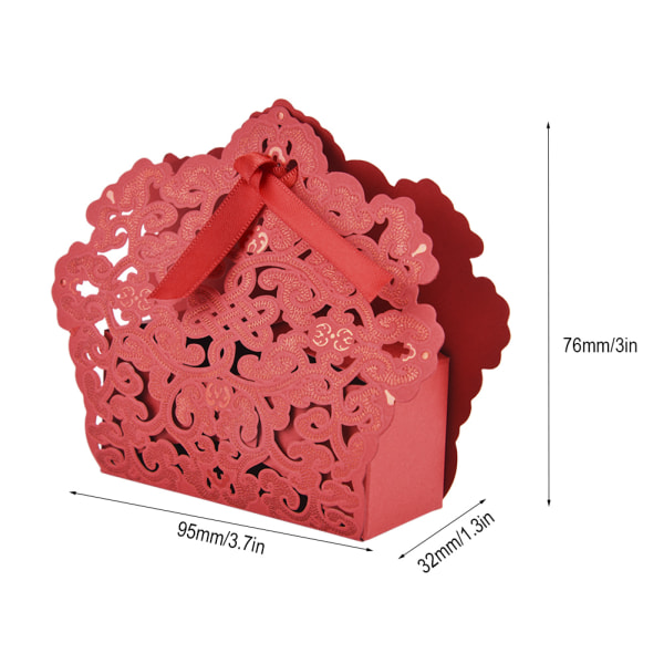50 st Bröllopsfavoritförpackningar Festgodispresentförpackning Papperspåselåda