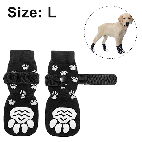 Anti-Slip Sjove Hundesokser med Justerbare Remme - Stærk Trækkontrol Anti-Skridsikker til Indendørs på Trægulve eller Fliser