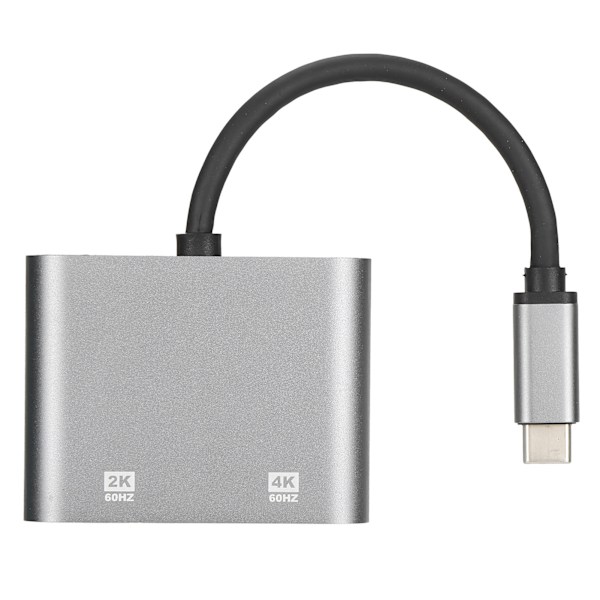 2-i-1 Type-C till HD Multimedia Interface VGA-adapter 4K och 60Hz USB-dockningsstation