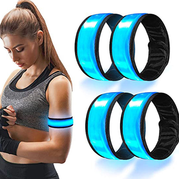 LED-reflekterande klapp-armband, lysande handledsband för nattlöpning, utomhussporter