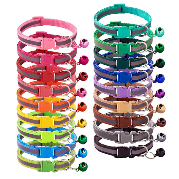 Valp Halsband, D Halsband Justerbar Breakaway 19-32cm, Kull Identifiering Halsband för Hundvalp