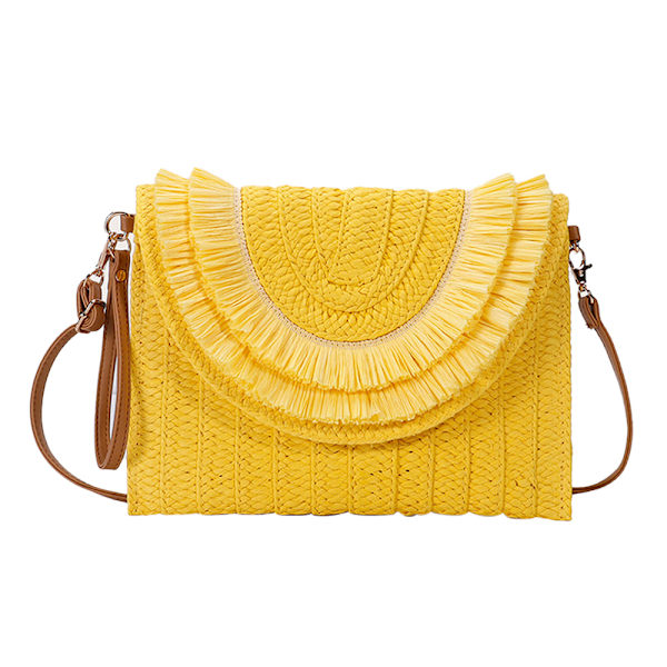 Vävd stråväska, crossbody-väska, semesterväska