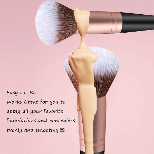 Foundationborste för flytande makeup Dubbelsidig foundationborste & concealerborste