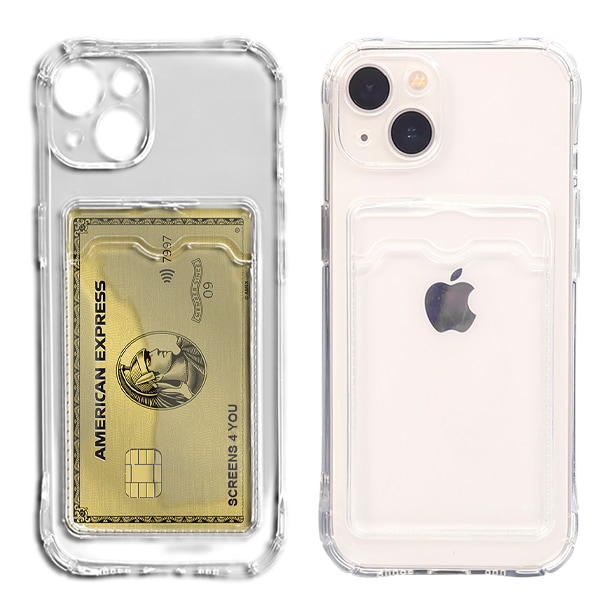 iPhone 13 Skal med Inbyggd Korthållare och Kameraskydd