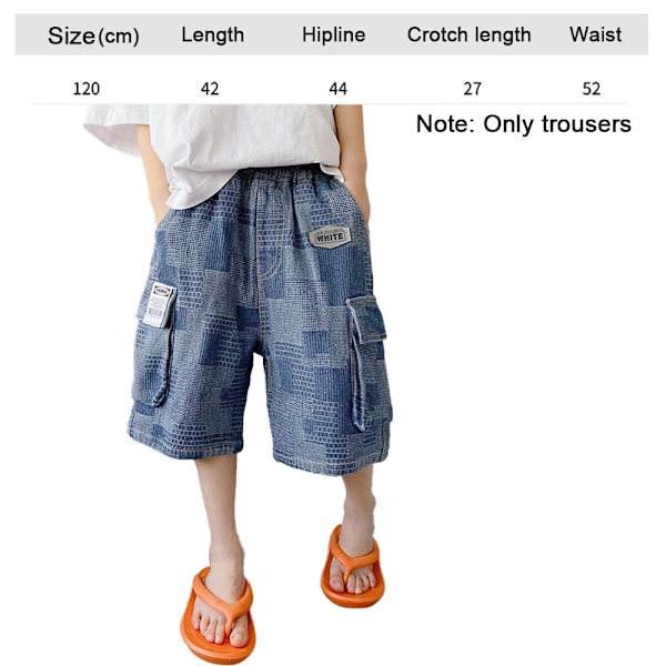 Småbarnsgutter Elastisk Midje Jeans Shorts, Småbarnsgutter Casual Shorts