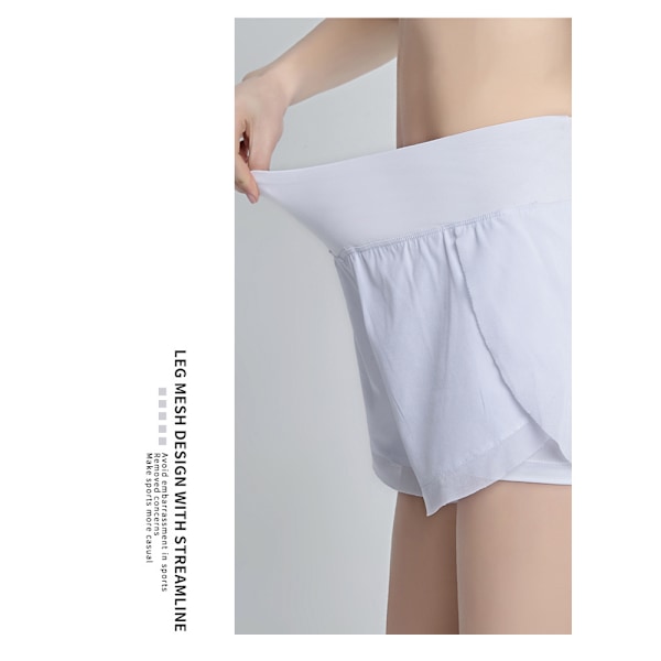 Damshorts med hög midja för löpning med foder, atletiska vandrings- och träningshorts med fickor
