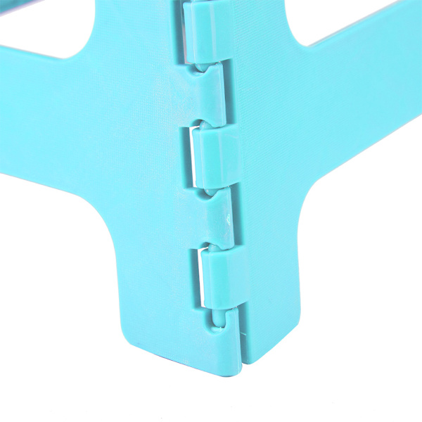 Tjock Plast Bärbar Polka Dot Vikbar Pall Plast Pall 28.5*21.5*27cm（Blå）