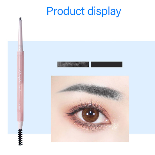 Ögonbrynspenna Makeup Triangulär Spets Ögonbrynspenna Med Spoolie Borste Långvarig Naturlig Look På Ögonbrynen För Hela Dagen Vinklad Eyelinerborste