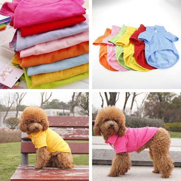 4 st hundkläder husdjurskläder Teddy Golden Retriever kläder Teddy Chihuahua polotröja