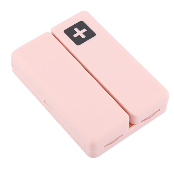 Bärbar medicinväska hopfällbar magnetisk pillerlåda organizer