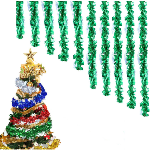 6ST Weihnachten Lametta Girlande,Weihnachtsbaum Lametta