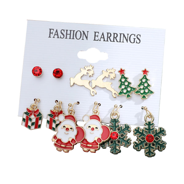 Kvinnor julörhänge, söta festliga smycken julklappar