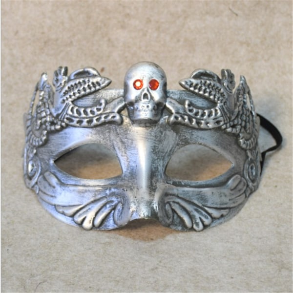 Halloween Horrible Kostym Boll Relief Ögon Klänning Mask Kollektion (silver)