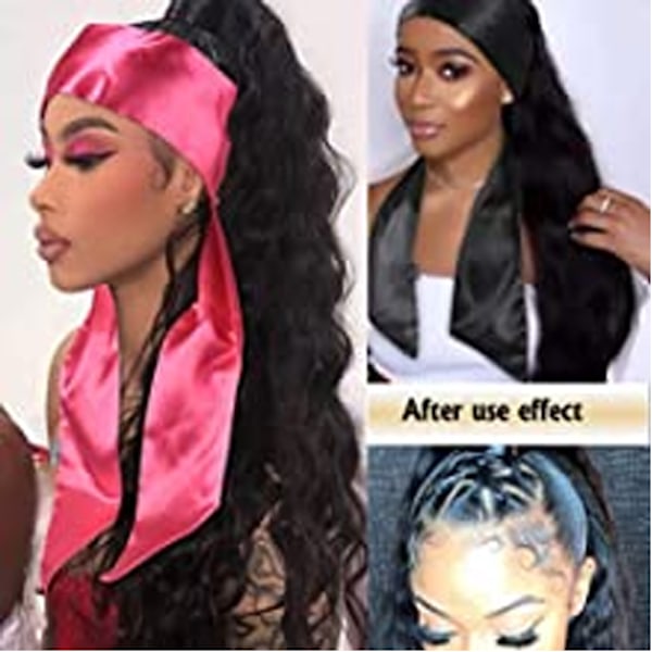 Farvekanter Lægning Sjal Wrap Til Lace Front Parykker, 56 X 4 Tommer Blød Og Komfort Hovedbånd Til Kvinder Makeup, Ansigt, Sport