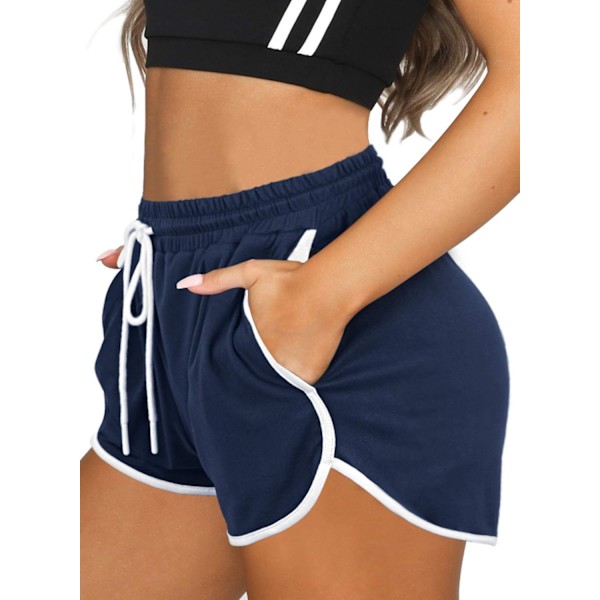 Träningshorts för kvinnor med fickor, Tie Dye, Atletiska Shorts, Enkla Loungeshorts