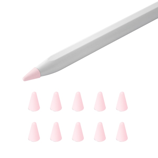 Silikonbeskyttende Skrivetips Kompatibel med Apple Pencil 1. og 2. generation - Skridsikker, lydløs - 10 stk.
