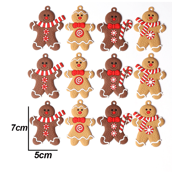 Peberkagemand Pynt til Juletræet Assorteret Plastik