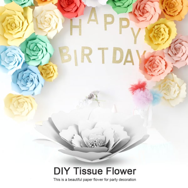 DIY Beautiful Tissue Paper Flower Decoration for Birthday