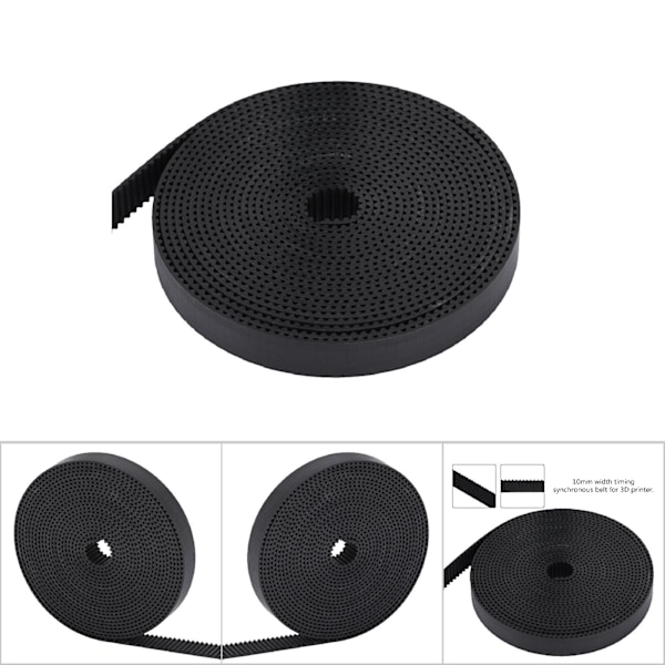 10mm Bredd 2GT Gummi Synkroniserande Tidtagarrem för 3D-skrivare (3m)