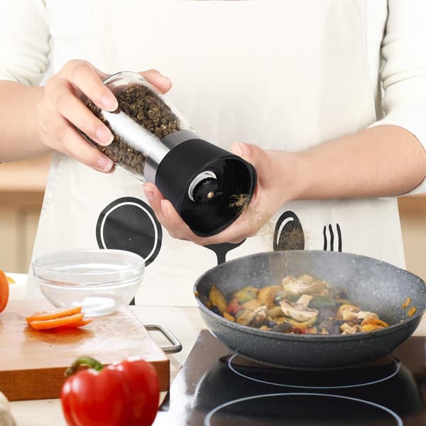 Original Salt Mill Refillable Spice Grinder with Ceramic Blades, Brushed and Adjustable Coarseness from Pepper Grinder