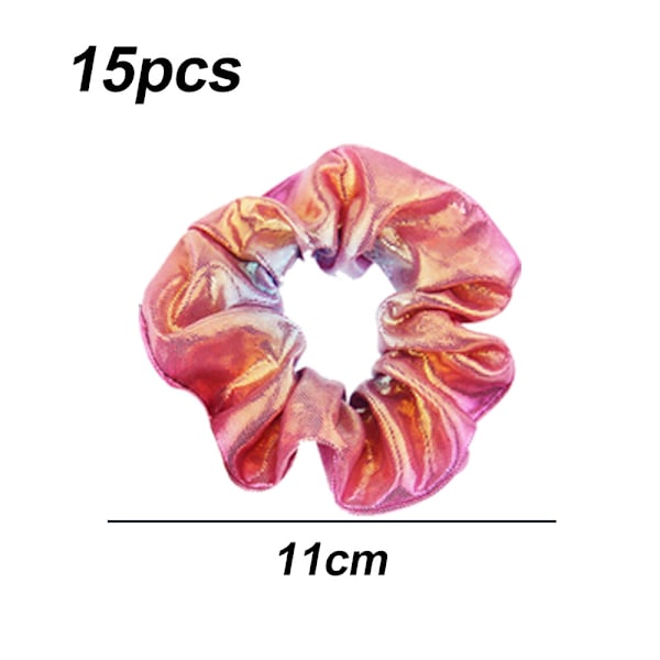 Hår Scrunchies Elastikker til Hår, 15 stk Hestehale Hår Scrunchy, til Kvinder og Piger