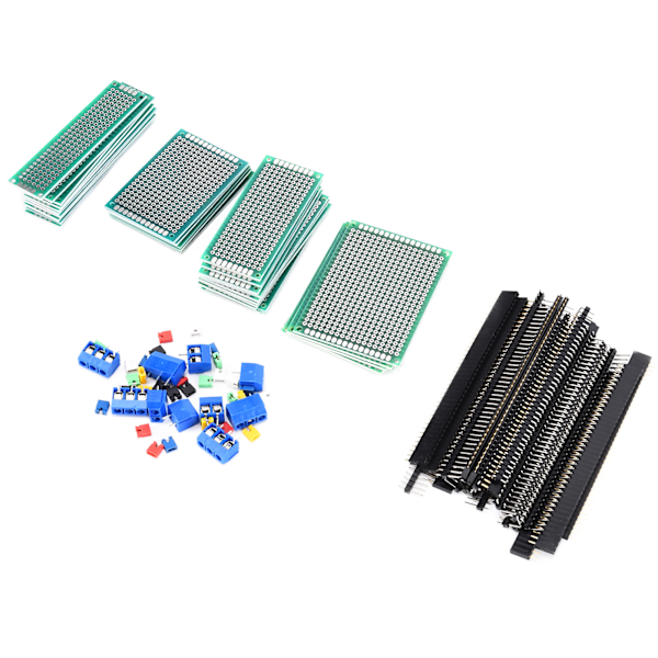 100 st Dubbelsidiga Kretskortssatser PCB Universal Tryckt Elektronisk Krets Prototyp Paneler