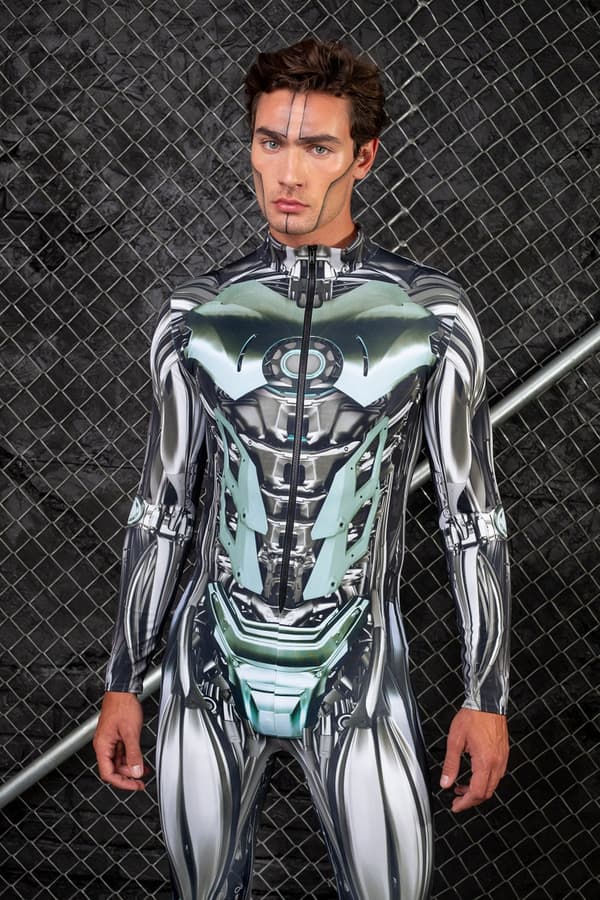 (S) Robotdragt Herre Halloween Kostumer