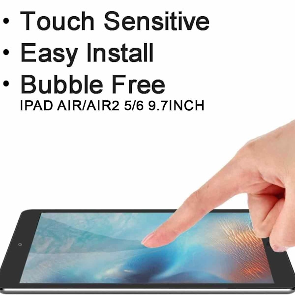 2 kpl näytönsuoja iPad 9,7\"|2.5D läpinäkyvä 2,5D