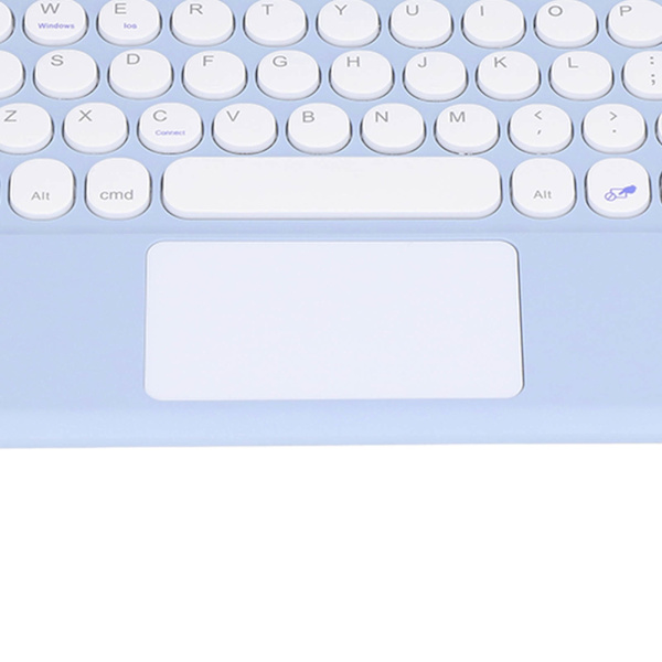 Trådlöst tangentbord med rundade tangenter Ergonomisk design Ultratunt Smart Touch Trådlöst tangentbord för surfplattor Bärbara datorer Lila