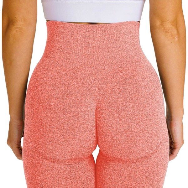 Dam Seamless Leggings Hög Midja Leende Kontur Träning Yoga Byxor Butt Lift Tummy Control Strumpbyxor