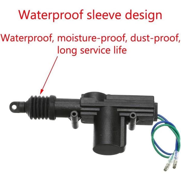 Black Universal Heavy Duty Car Door Lock Actuator 2-Wire 12V Central Locking Remote Control