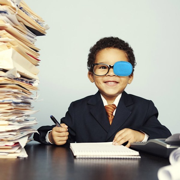 6 st Amblyopia Ögonlapp för Glasögon, Behandla Lat Öga och Strabismus för barn, Ingen irritation på barns hud! (Blå)