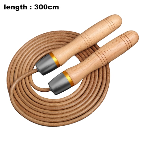 Justerbar Springtov, Tangle-Free Træhåndtag, Læder Speed Skipping Ropes Træning til Fitness