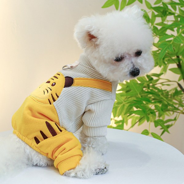 Husdjurskläder Randiga stickade overaller Kläder Jumpsuit för små hundar Katter Pojke Flicka Valps tröja med byxor Söta Yorkie Chihuahua Kläder