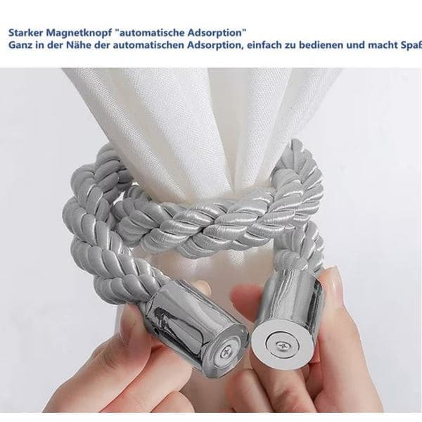 Verhoteline soljella, 2/4 kpl, ei porausta, magneettiset verhotelineet Harmaa[TT] Gray 4pcs