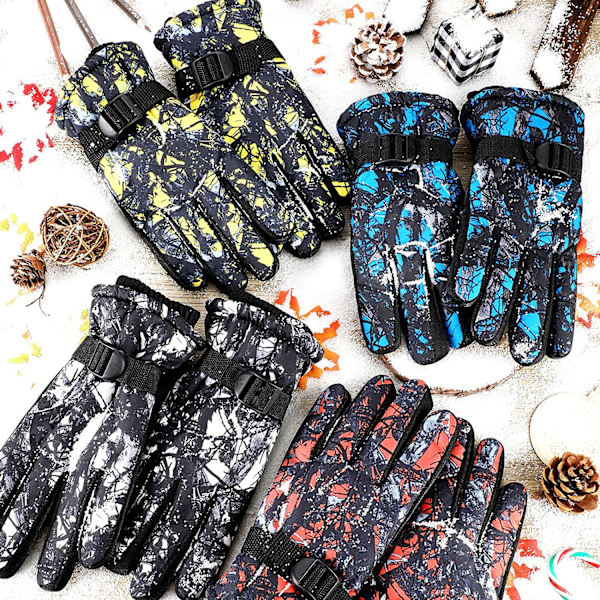Vinter Ski Handsker Vandtætte Vindtætte Sne Handsker Unisex Foring Varme Handsker