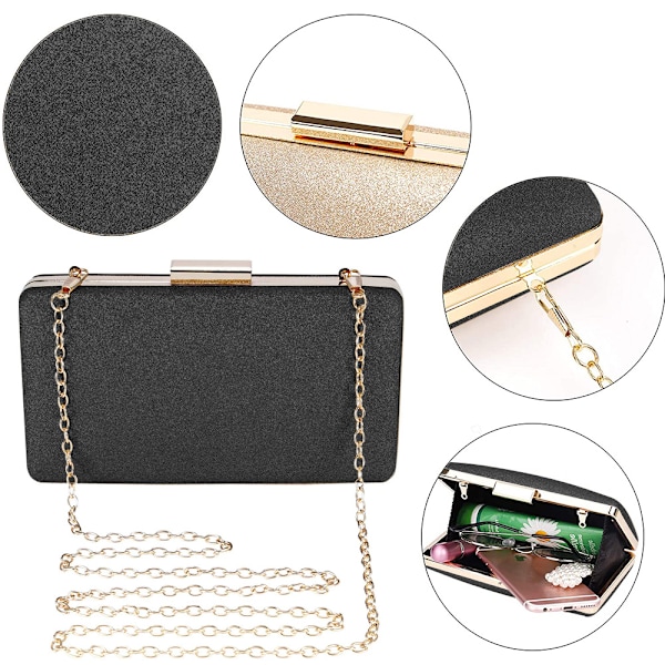 Kvinders Aften Clutch Bryllup Prom Håndtaske skuldertaske Bryllup Pung Party Taske